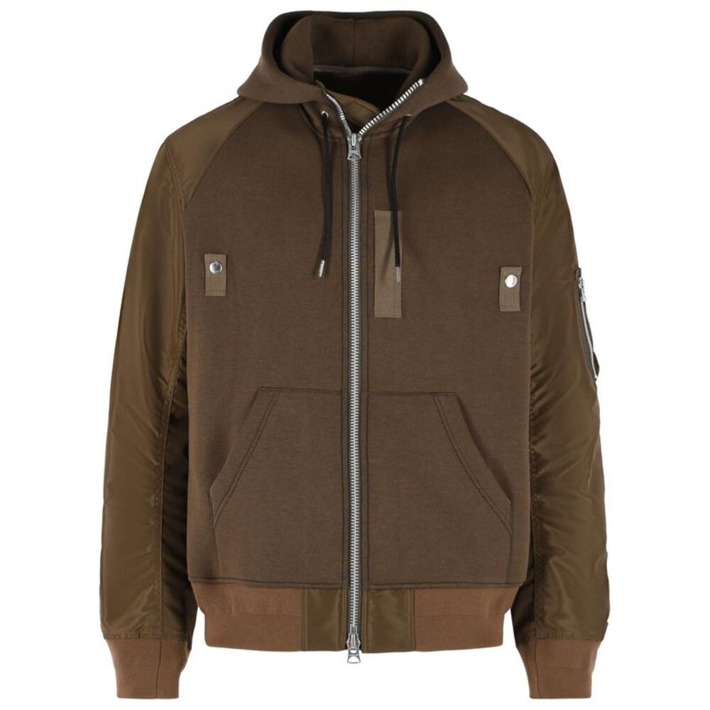 Sacai Brown Cotton Blend Sweatshirt Men
